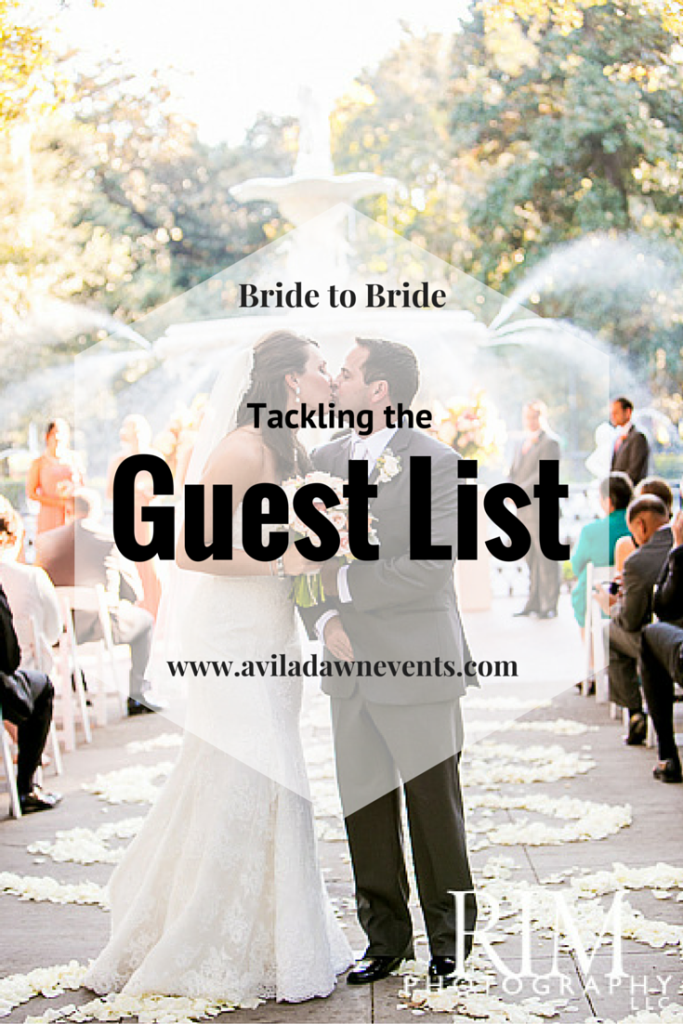 Tackling the Wedding Guest List | Avila Dawn Events | www.aviladawnevents.com | Columbia, SC Wedding Planner