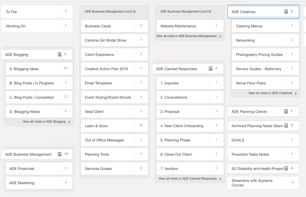 Using Evernote for Business Organization