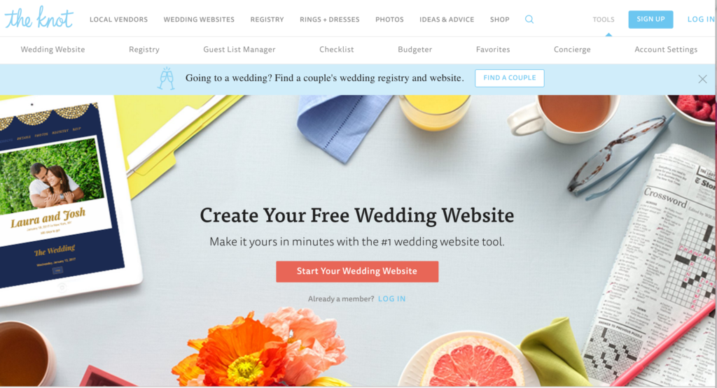 The Knot Wedding Website